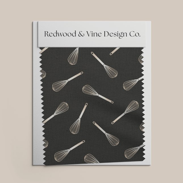 Imitats Gold & Black Kitchen Whisk Muster Stoff (Von Creator hochgeladen)