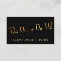 Imitats Gold Black Lässig Drink Tickets Karten ein