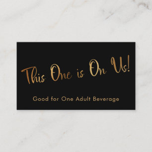 Imitats Gold Black Lässig Drink Tickets Karten ein