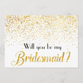 Imitats Gold Confetti Dots Werden Sie meine Brides Einladung