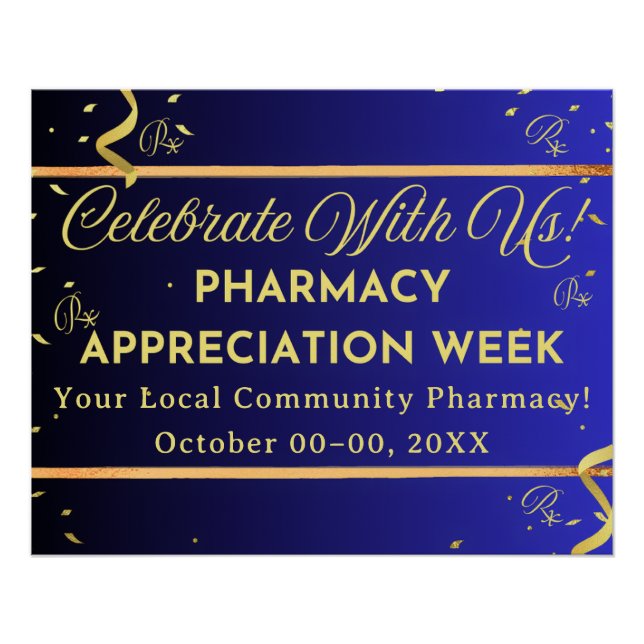 Imitats Gold Confetti Pharmacy Appreciations Poste Poster (Vorderseite)