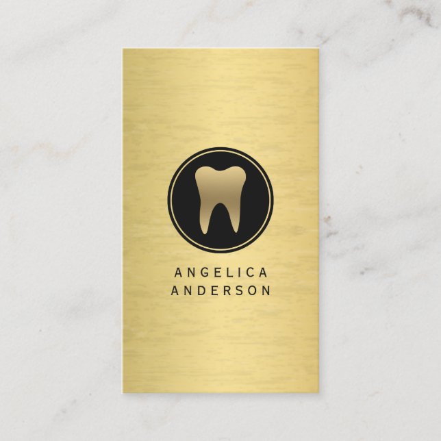 Imitats Gold Dental Business Card Visitenkarte (Vorderseite)