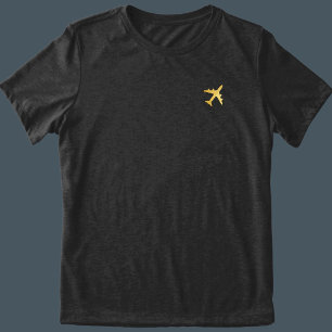 Imitats Gold Flugzeug Pocket Flugzeug Tri-Blend Shirt
