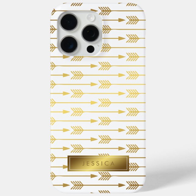 Imitats Gold Foil Arrows Pattern Case-Mate iPhone Hülle (Rückseite)