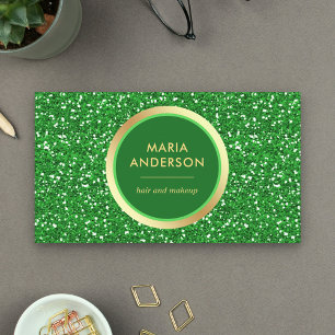 Imitats Gold Foil Circle Green Glitzer Makeup Arti Visitenkarte