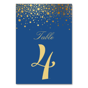 Imitats Gold Foil Confetti Tischnummer Bard