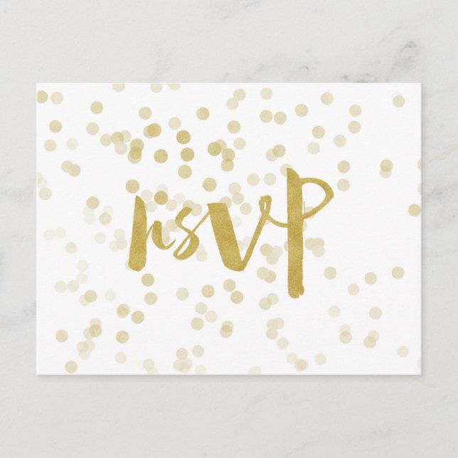 Imitats Gold Foil Confetti UAWG Einladungspostkarte (Vorderseite)