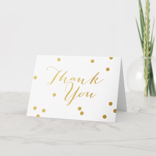 Imitats Gold Foil Danke Karte (Vorderseite)