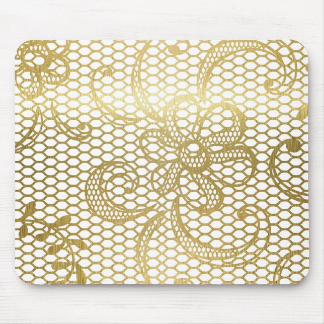 Imitats Gold Foil große Blumenmuster Mousepad (Vorne)