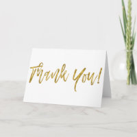 Imitats Gold Foil Hochzeit Danke-Card
