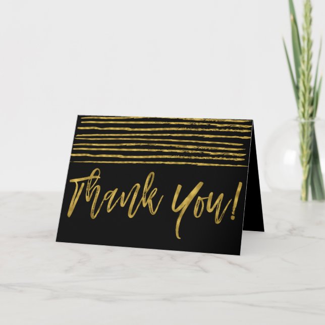 Imitats Gold Foil Hochzeit Danke-Card Dankeskarte (Vorderseite)