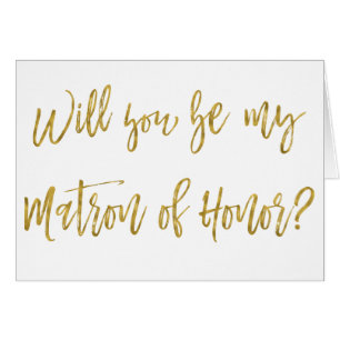 Imitats Gold Foil Hochzeit Matron of Honour