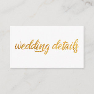 Imitats Gold Foil, Hochzeitssonderkarten Begleitkarte