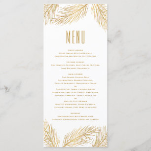 Imitats Gold Foil Pinsel Menü Karte