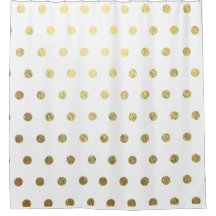 Imitats Gold Foil Polka Dot Bad Dusche Vorhang