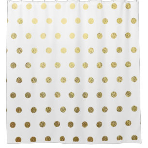 Imitats Gold Foil Polka Dot Bad Dusche Vorhang