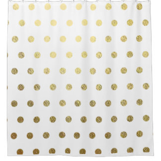 Imitats Gold Foil Polka Dot Bad Dusche Vorhang