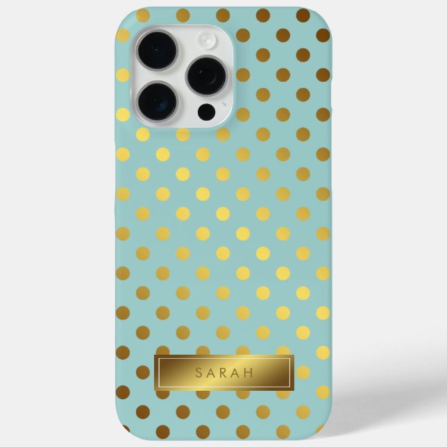 Imitats Gold Foil Polka Dots Muster Personalisiert Case-Mate iPhone Hülle (Rückseite)