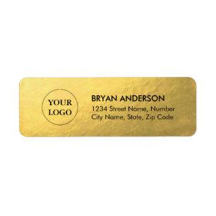 Imitats Gold Foil Rückgabeadresse