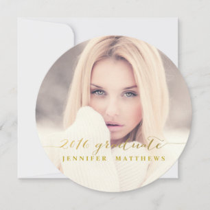 Imitats Gold Foil Script 2016 Graduation Party Einladung