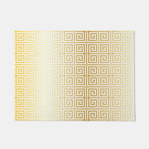 Imitats Gold Foil Trellis griechisches Schlüsselmu Fußmatte