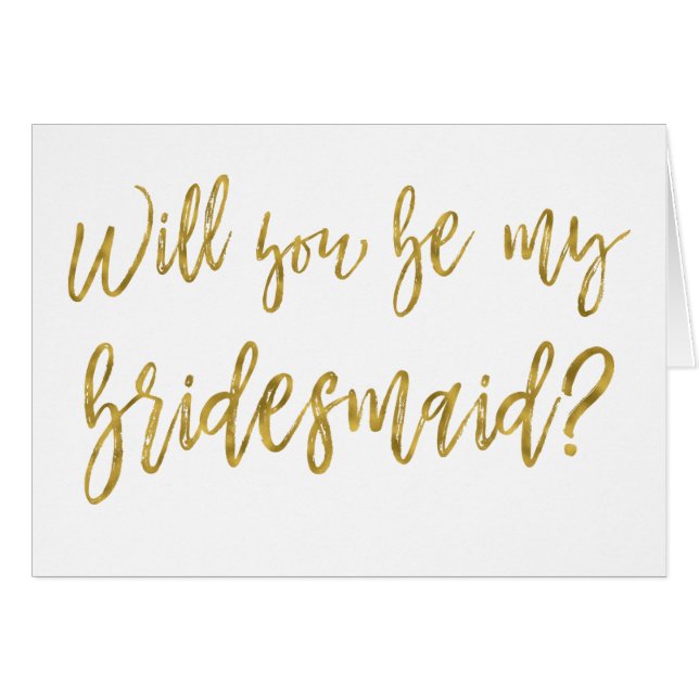 Imitats Gold Foil Wedding Bridesmaid (Vorderseite (Horizontal))