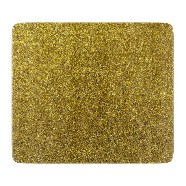 Imitats Gold Glitzer Moderne Küche Schneidebrett (Vorderseite)