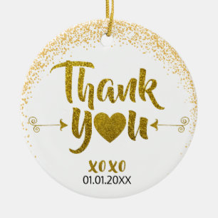 Imitats Gold Glitzer Ornament