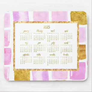 Imitats Gold Jährlich 2025 Kalender Maus Pads Pink Mousepad