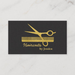 Imitats Gold Moderne Chic Schere Comb Hair Stylist Visitenkarte