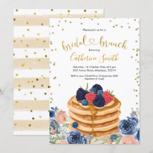 Imitats Gold Pancake Bridal Brunch Einladung