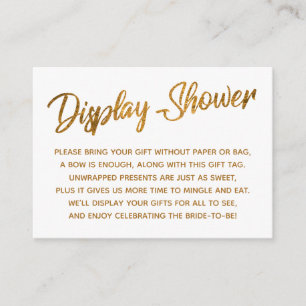 Imitats Gold Script Display Brautparty Geschenkkar Begleitkarte