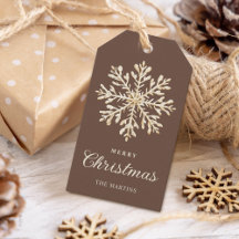 Imitats Gold Snowflake Braun Custom Holiday