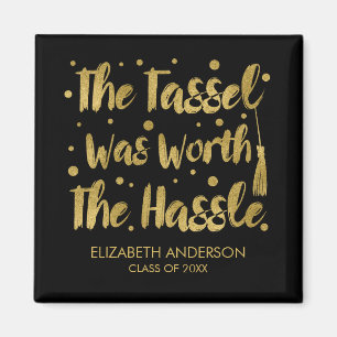 Imitats Gold Tassel Abschluss Magnet