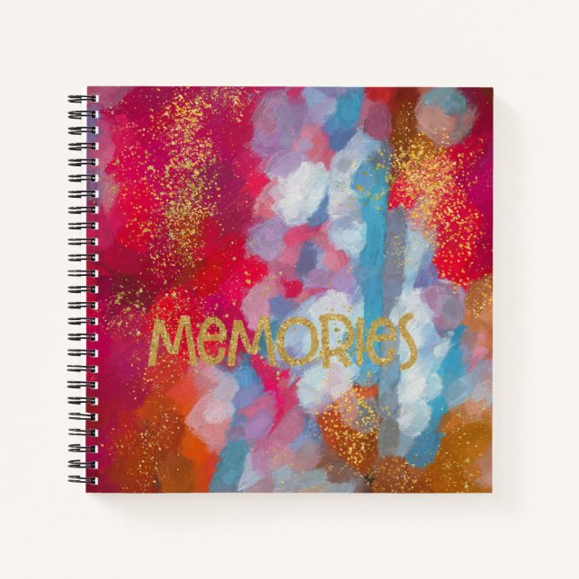 Imitats Gold Touch Abstrakte Erinnerungen Notizbuch (Vorderseite)