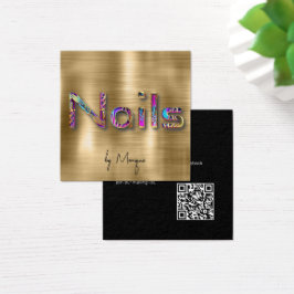 Imitats Gold w Jewel Töne Nail Artist Business Car