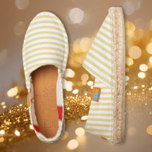 Imitats Gold weiße Streifen Mode Chic Cooler Slip 