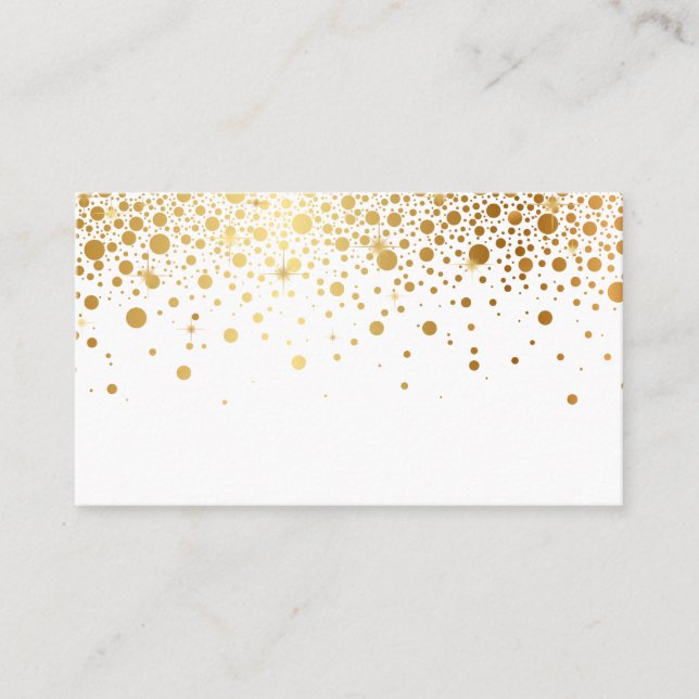 Imitats Golden Foil Confetti Dots Elegante Platzka Platzkarte (Vorderseite)