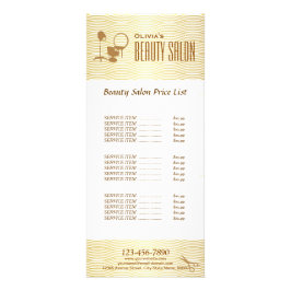 Imitats Golden Wave Makeup Schönheitssalon Preisli Werbekarte