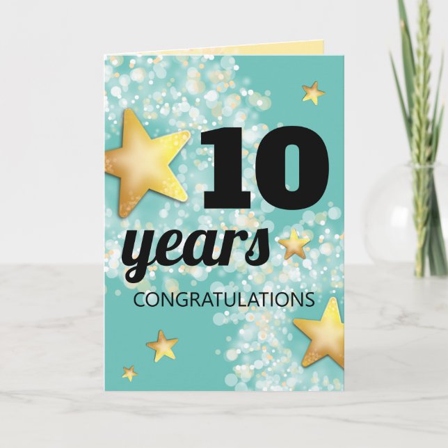 Imitats Goldstars universeller Mitarbeiterjubiläum Karte (Vorderseite)
