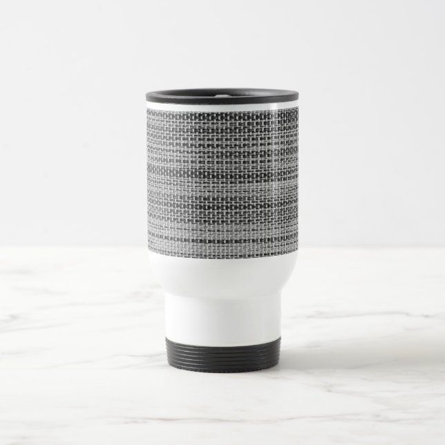 Imitats Grau Stoff Reisen Mug Reisebecher (Mittel)