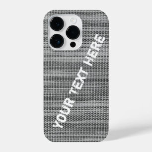 Imitats Graue Fabric iPhone Case mit benutzerdefin iPhone 14 Pro Hülle