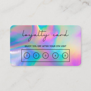 Imitats Holographic Calligraphy Loyalty Card Visitenkarte