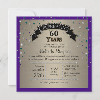 Imitats Jewel Confetti Party Geburtstagsfeier Einladung