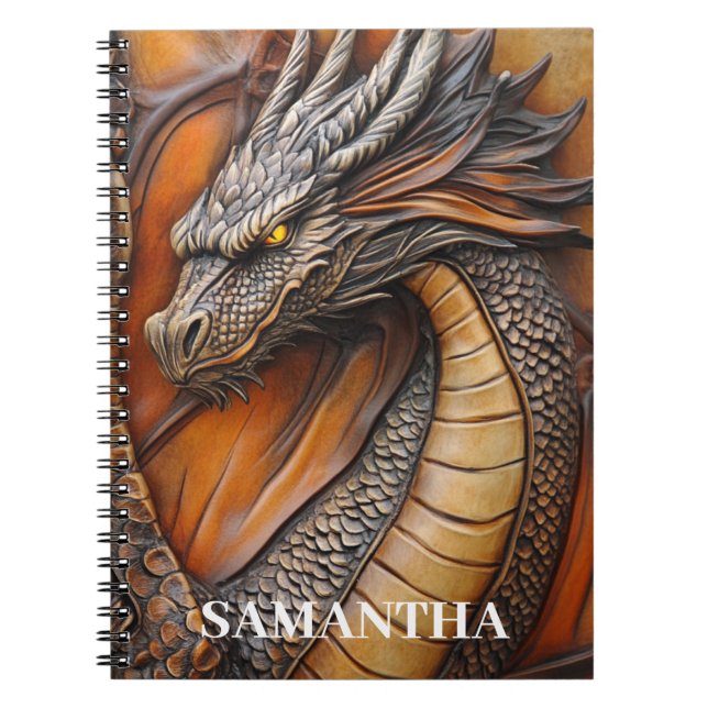 Imitats Leather Dragon Personalisiert Notizblock (Vorderseite)