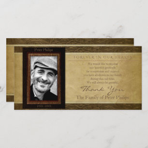 Imitats Lederparkett Foto Beileid Vielen Dank Dankeskarte