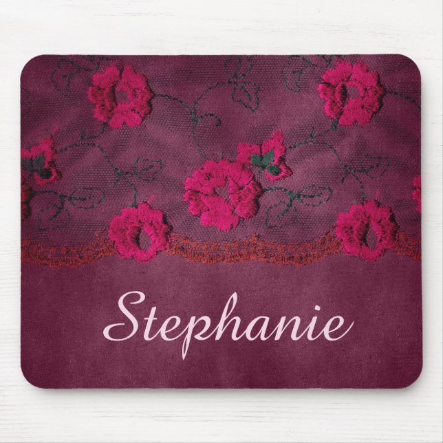 Imitats lila Blumen Mousepad (Vorne)