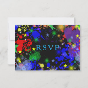 Imitats Neon, Paint Spritzer, Custom, UAWG RSVP Karte