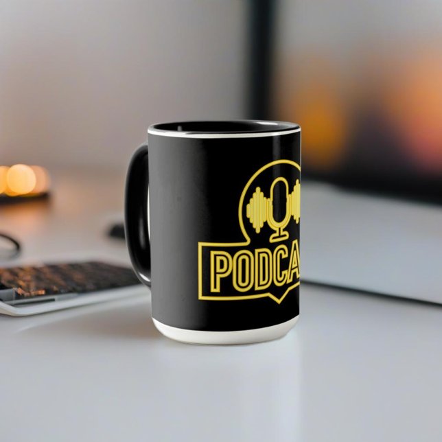 Imitats Neon Podcast Symbol Tasse (Von Creator hochgeladen)