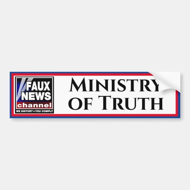 Imitats News "Ministry of Truth" Autoaufkleber (Vorne)